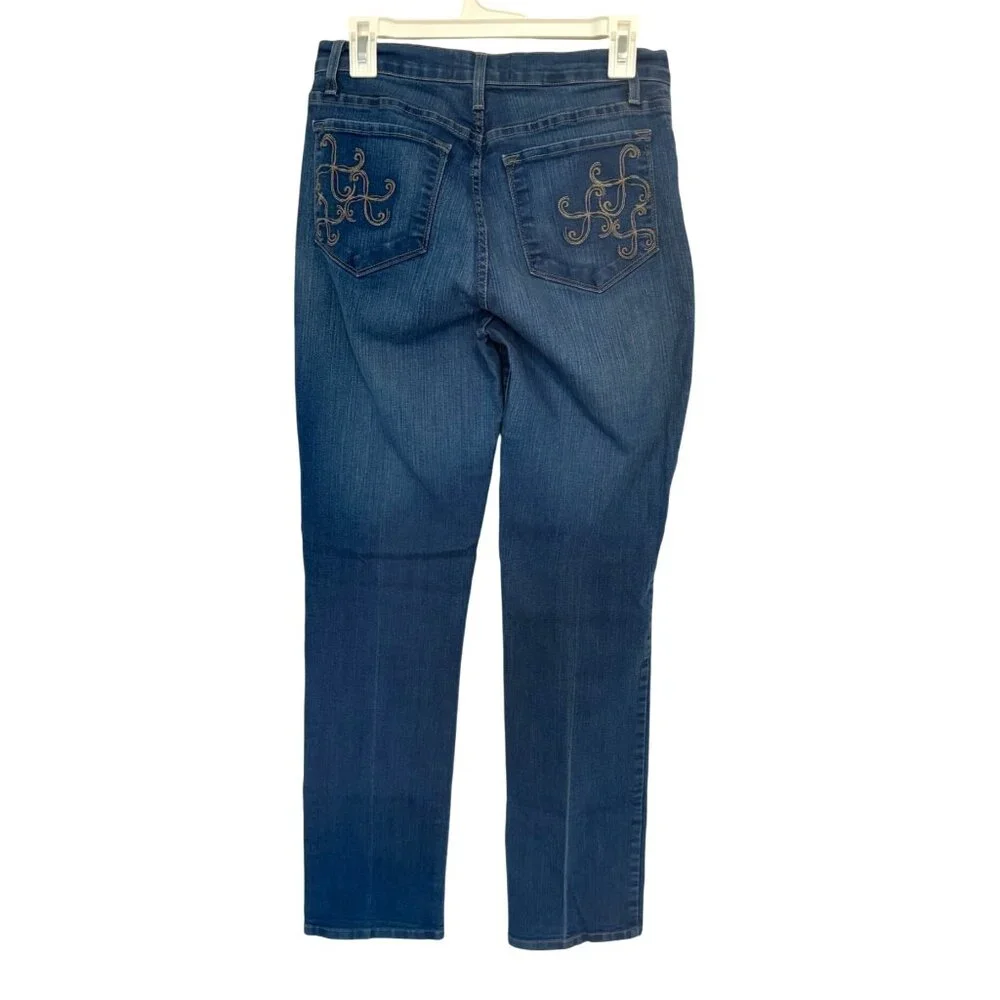 NYDJ Lift Tuck Technology Womens Straight Leg Denim Jeans Size 14